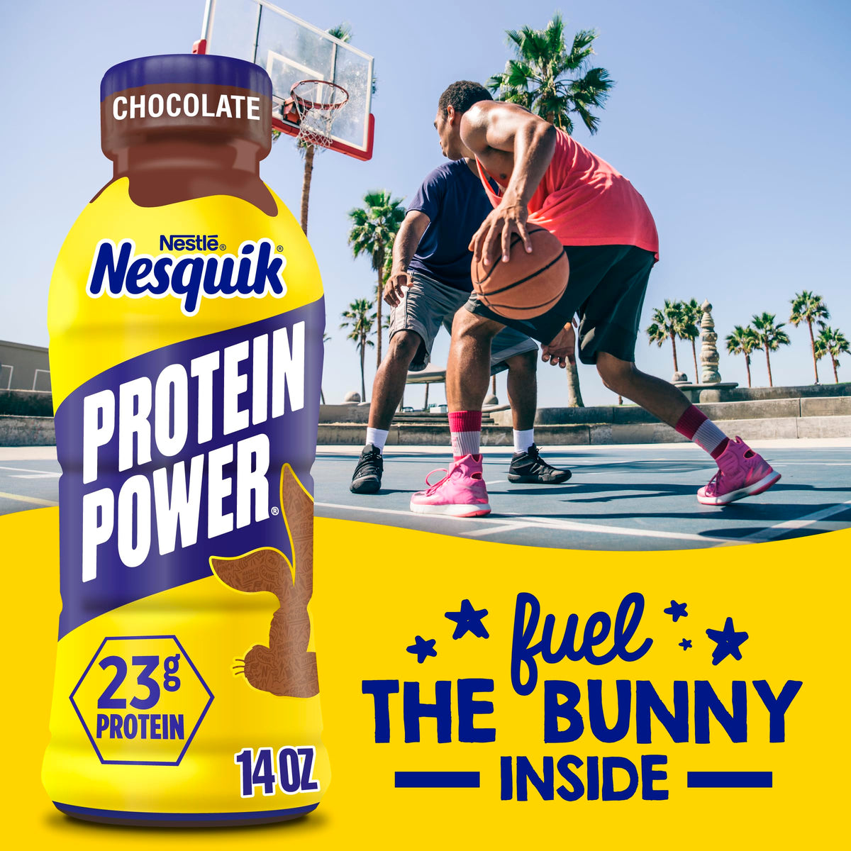 Nesquik Protein Power 12-bottle pack for easy stocking.