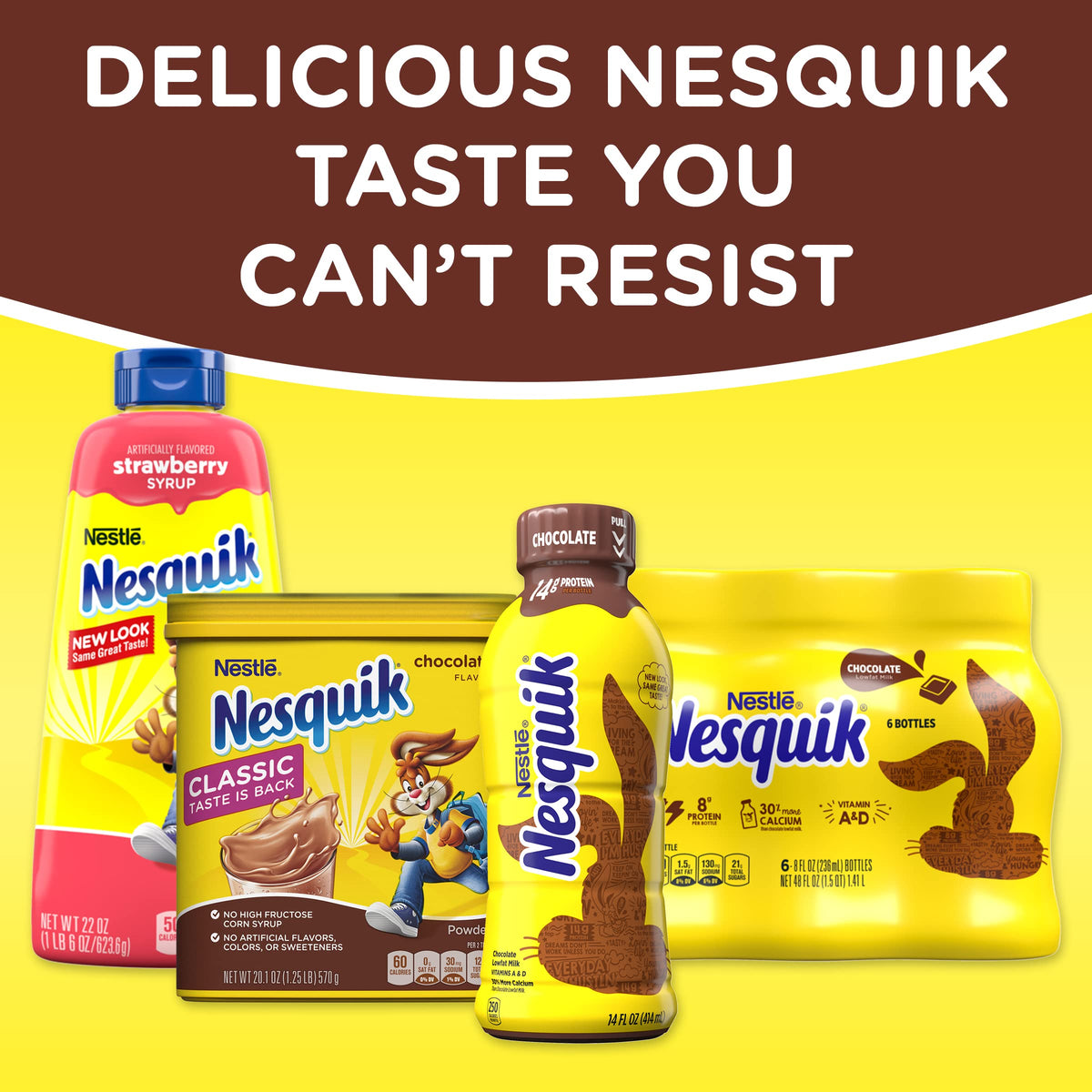 Two tablespoons of Nesquik powder held over milk for quick flavoring