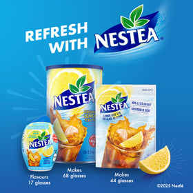 Nestea Lemon Iced Tea Mix 55 glasses claim suggesting economical, shareable servings