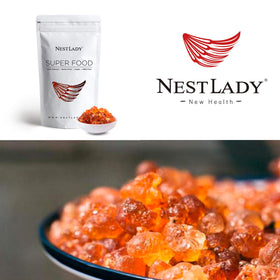 NESTLADY peach gum soak-and-clean process before simmering.