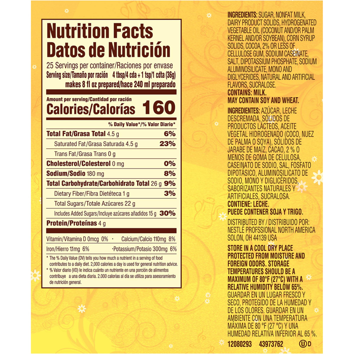 Nestlé Abuelita Kosher dairy label on packaging.