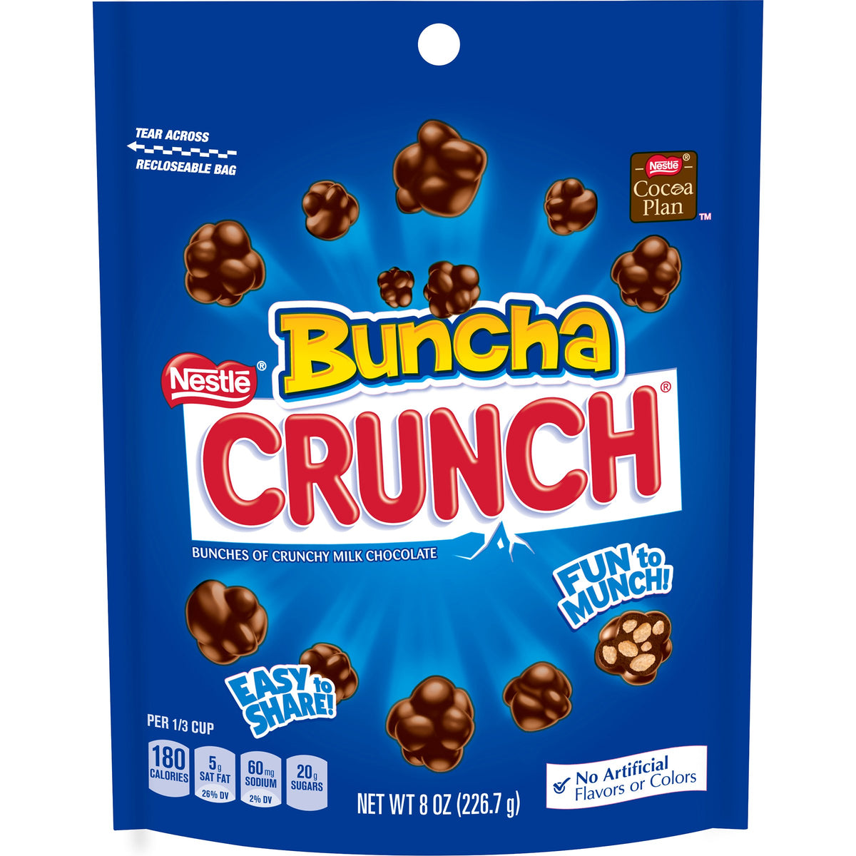 Nestle Buncha Crunch bar packaging, ideal for on-the-go sharing.