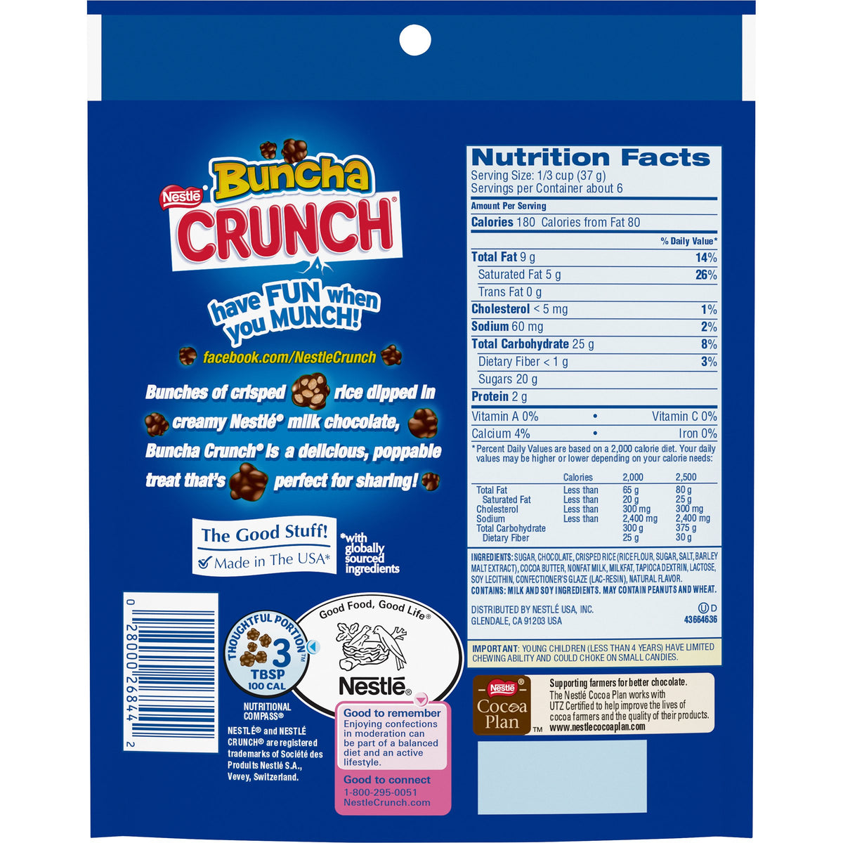Nestle Buncha Crunch bite-sized pieces, perfect for quick treats.
