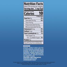 Nestle Coffee-mate French Vanilla canister on shelf showing long shelf life