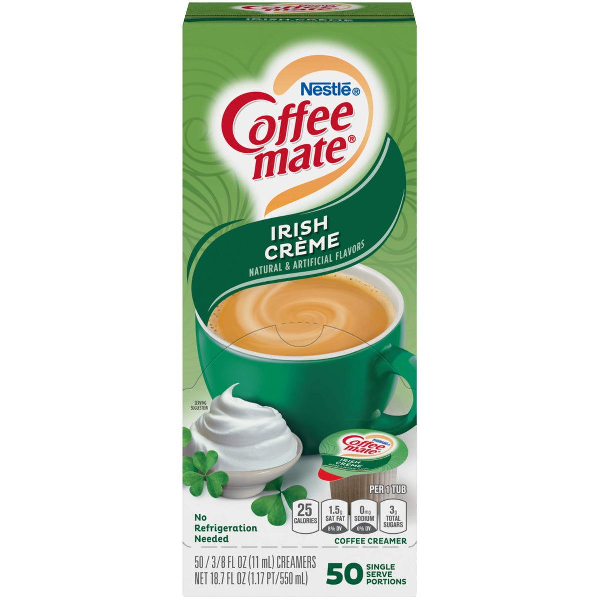 Nestle Coffee-Mate Irish Creme liquid creamer bottle for rich coffee flavor