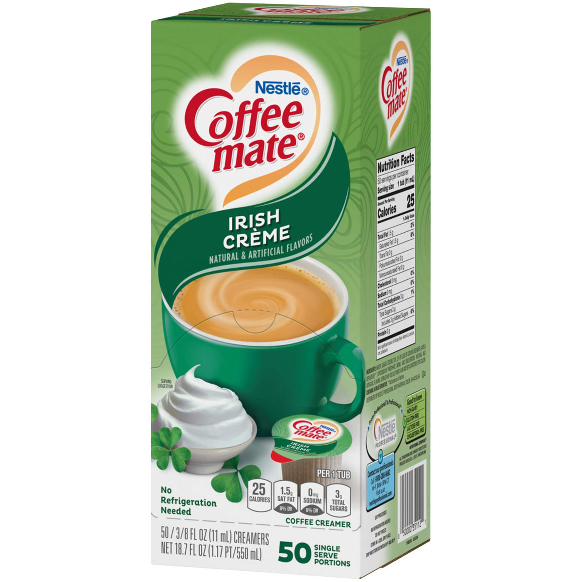 Nestle Coffee-Mate Irish Creme with mint hint enhances morning coffee ritual