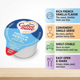 Travel-friendly Coffee mate creamer variety pack for desk or hotel use