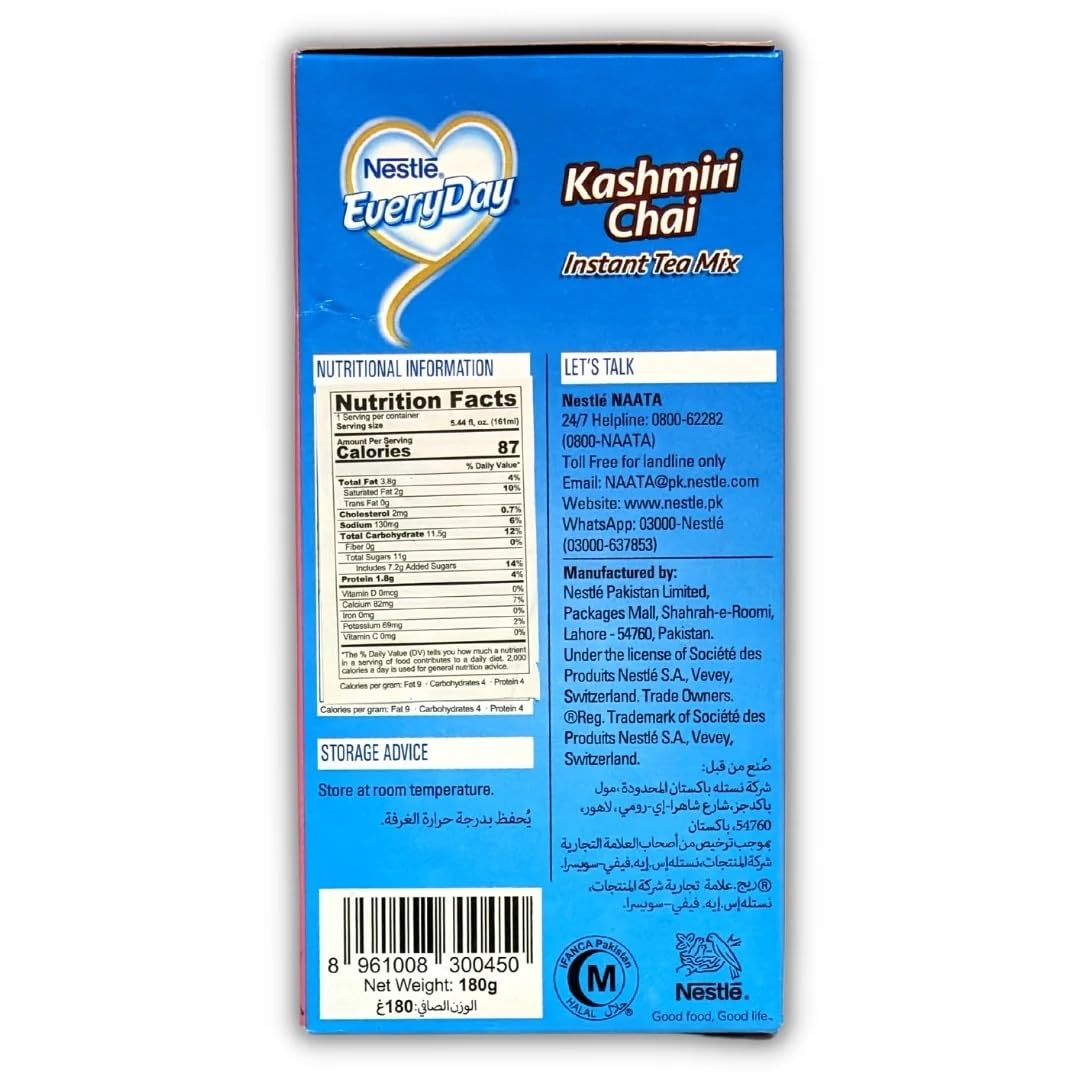 Nestlé Everyday Pink Tea sachets show portable, 10-stick format for travel.