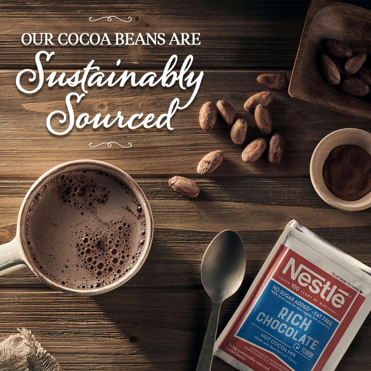 Nestle Hot Cocoa is a caffeine-free option for any time.