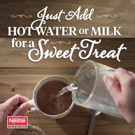 Nestle Hot Cocoa mix ready for a cup with rich color and smooth texture.