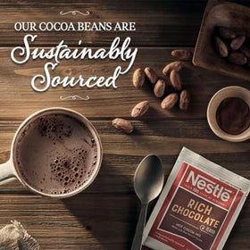 Nestlé Hot Cocoa on an office-service display for quick breaks.