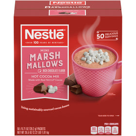 Nestlé Hot Cocoa rich chocolate with mini marshmallows, a cozy office treat.
