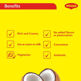 Nestlé Maggi Coconut Milk Powder curry dish scene, versatile base.
