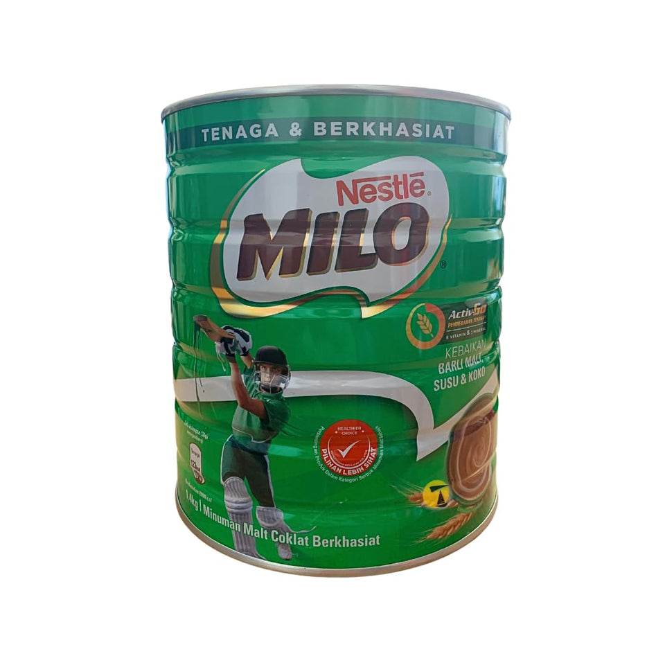 Nestlé Milo Malaysia tin pour showing ready-to-make beverage for daily energy and enjoyment.
