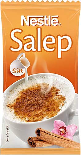 Nestle sahlep instant mix cup pour — cozy Turkish beverage at home.