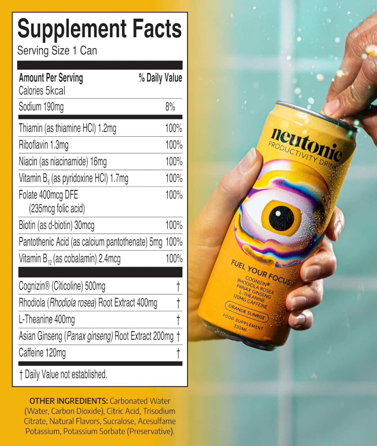 Neutonic brand logo closeup signaling trusted energy and focus