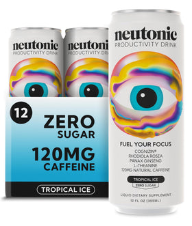 Neutonic Tropical Ice can front view with bold branding and energy-boosting appeal
