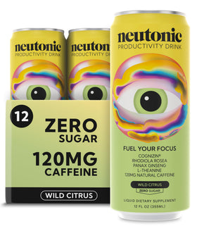 Neutonic Wild Citrus 12-pack front view for a focused workday.