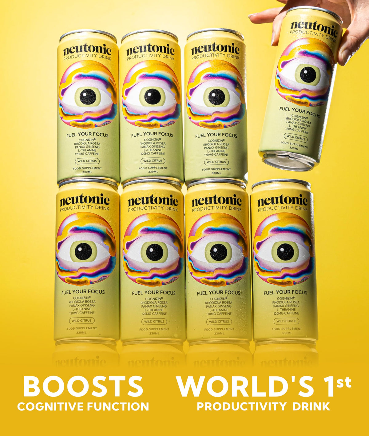 Neutonic Wild Citrus caffeine boost icon suggests quick alertness without jitters.