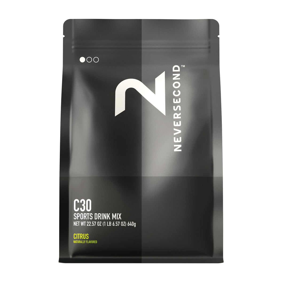 Neversecond C30 powder being poured from a tub for rapid hydration during training.
