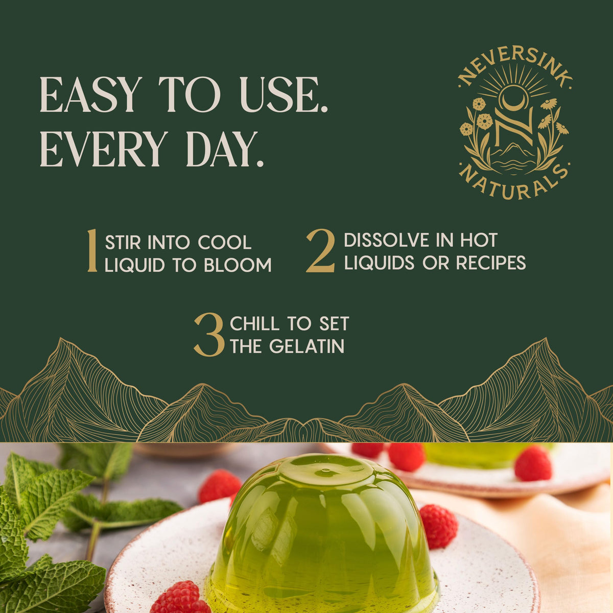 Neversink Naturals bone broth scene with gelatin powder for richer texture