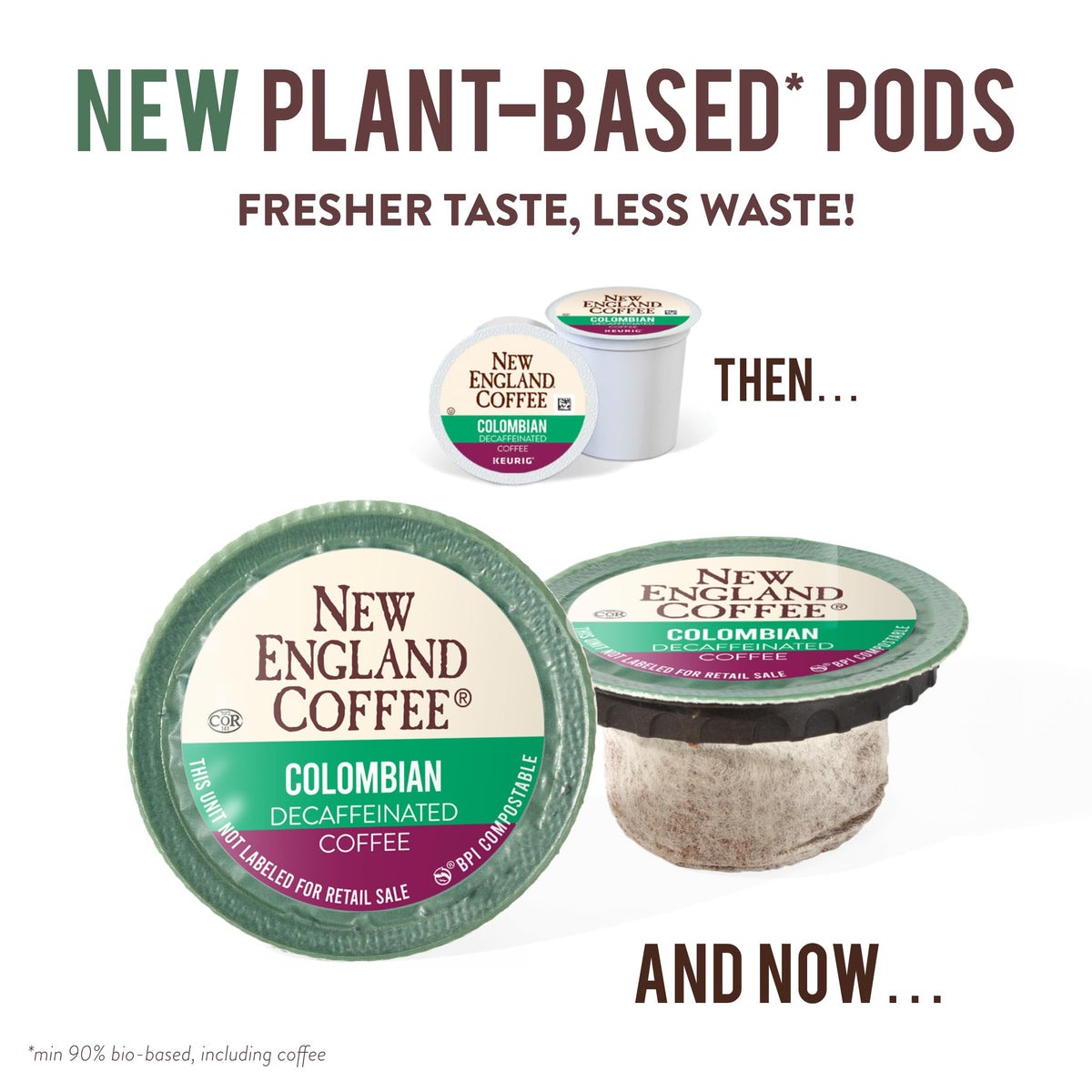 New England Coffee 100% Arabica beans roasted in small batches for balanced flavor