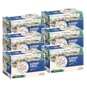 New England Coffee Blueberry Cobbler box with pods for quick, flavorful mornings