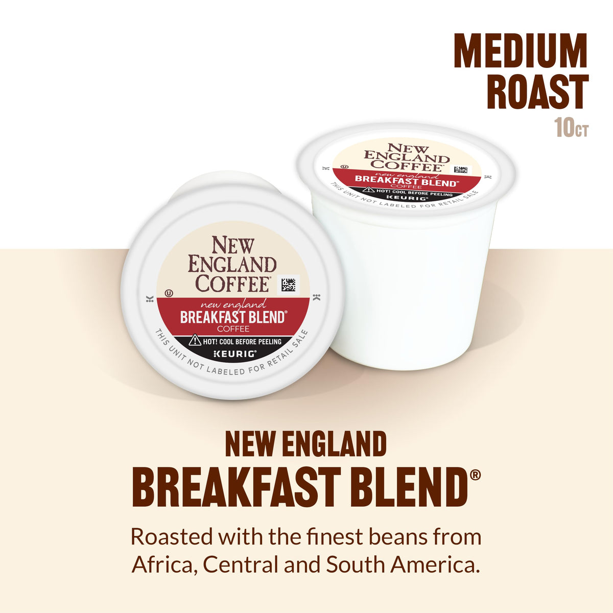New England Coffee Breakfast Blend aroma shot highlighting inviting scent.
