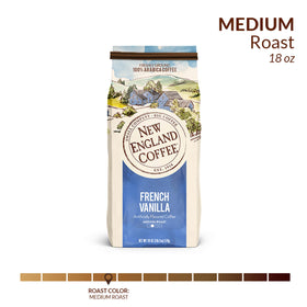 New England Coffee packaging showcasing Sustainable Cup Project branding supporting communities.