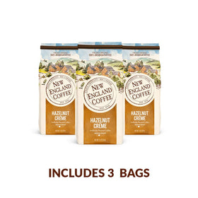 New England Coffee Hazelnut Creme kitchen scene ideal for breakfast brewing