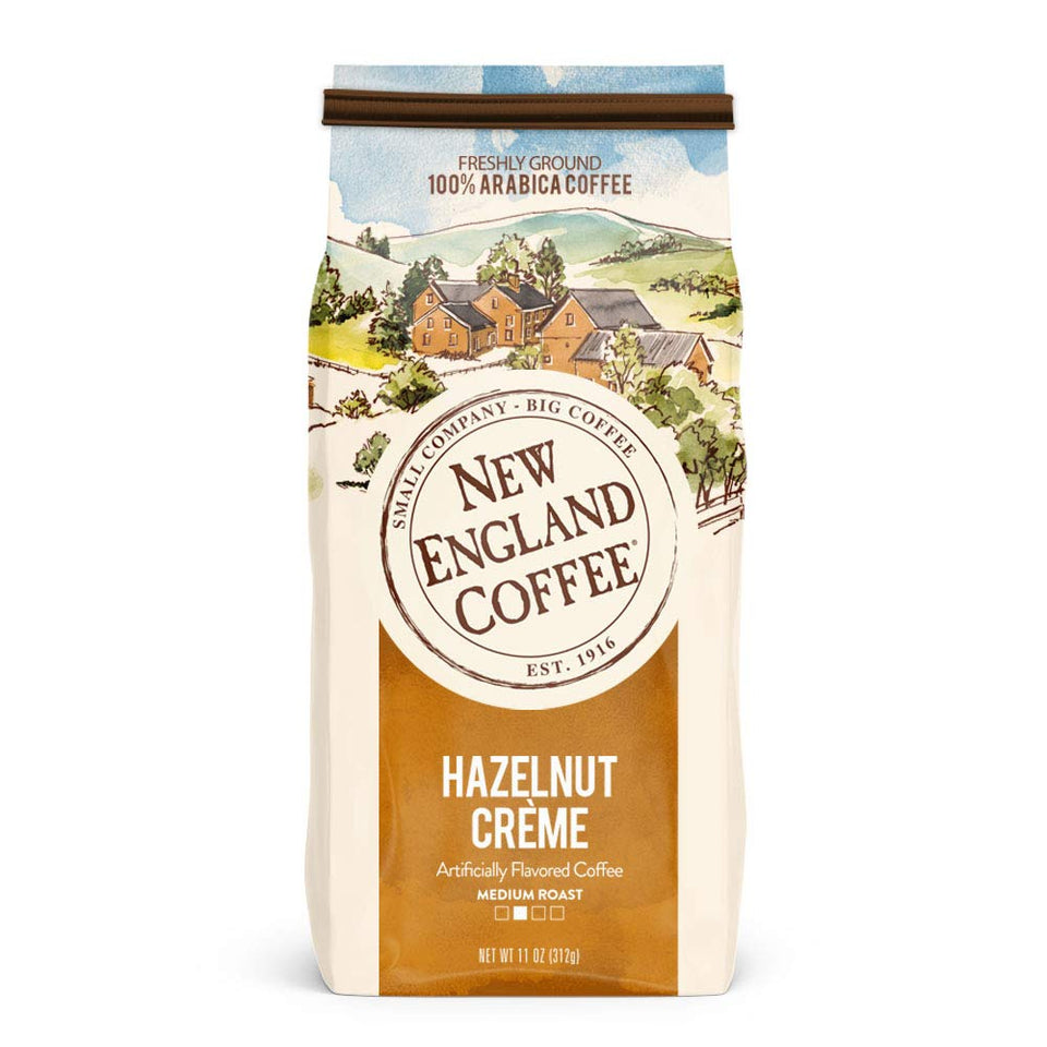 New England Coffee Hazelnut Creme 11oz pack of 3 for convenient mornings