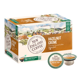 New England Coffee Hazelnut Creme pod with rich aroma for a smooth morning