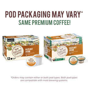 New England Coffee Smooth aroma pod—nutty flavor with a cozy afternoon pick-me-up.