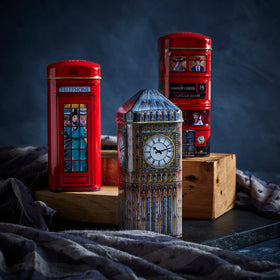 New English Teas British Heritage Telephone Box tin adds London charm to tea time