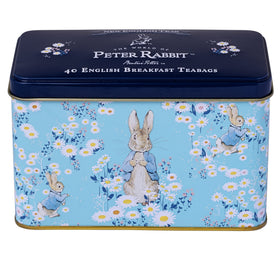 New English Teas Daisies Peter Rabbit tin with spring daisies