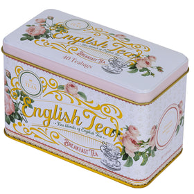 New English Teas gift packaging appeals to tea lovers seeking a premium selection.