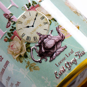 New English Teas Vintage tin elevates kitchen decor while keeping tea fresh
