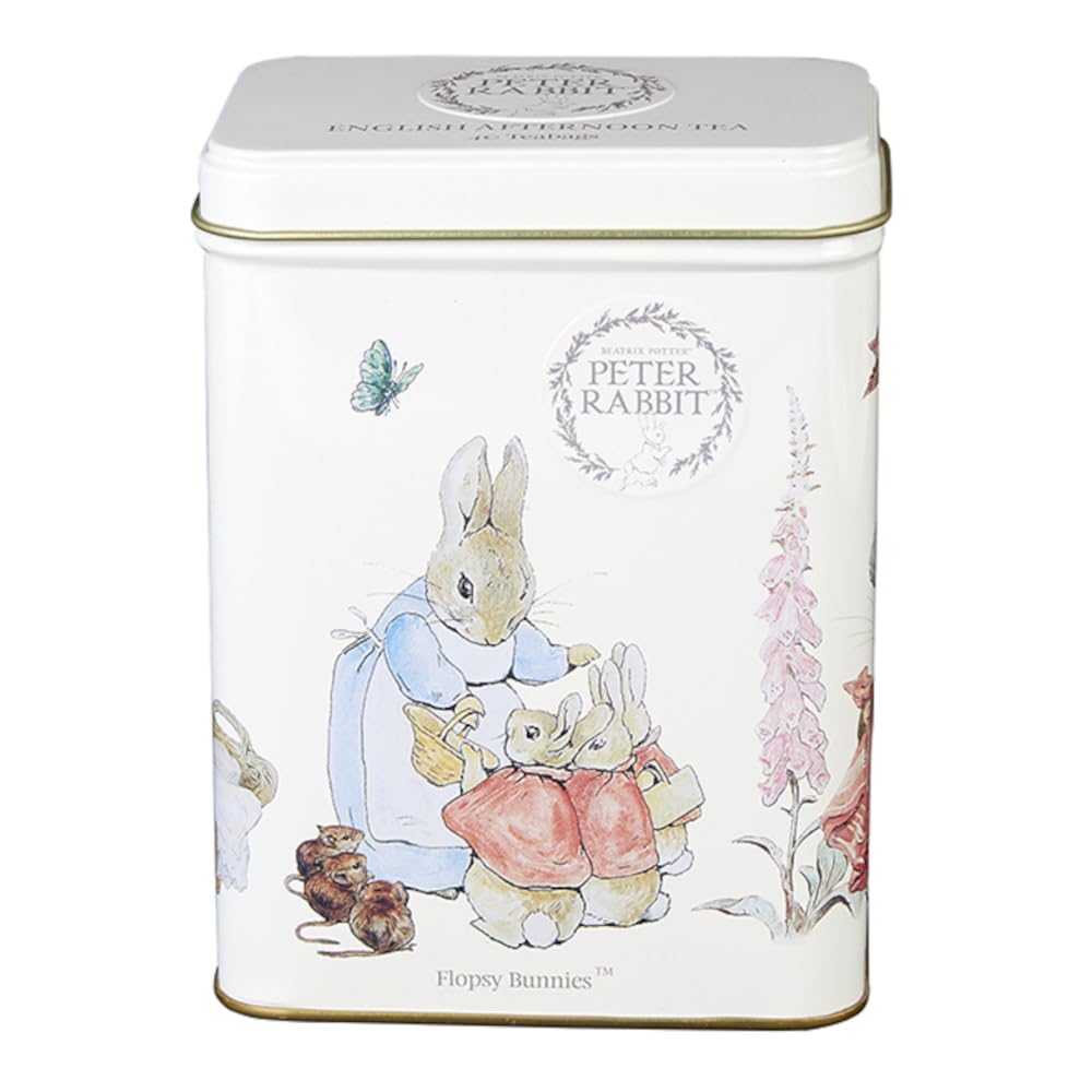 New English Teas Beatrix Potter Peter Rabbit tin featuring Peter Rabbit, ideal for collectors.