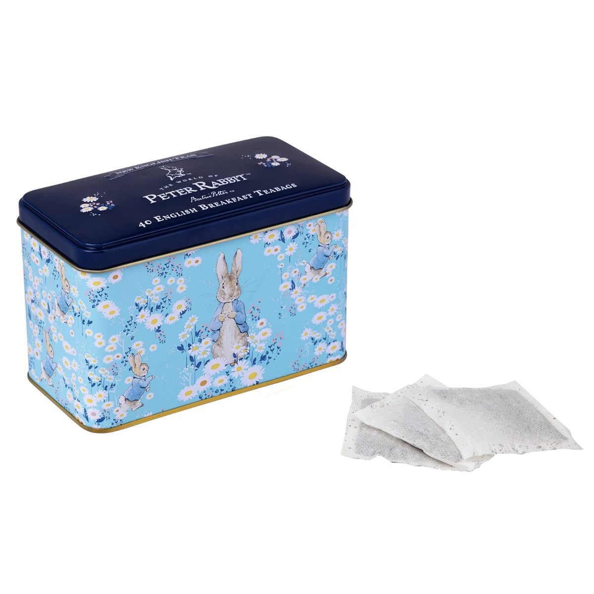New English Teas Peter Rabbit tin close-up design