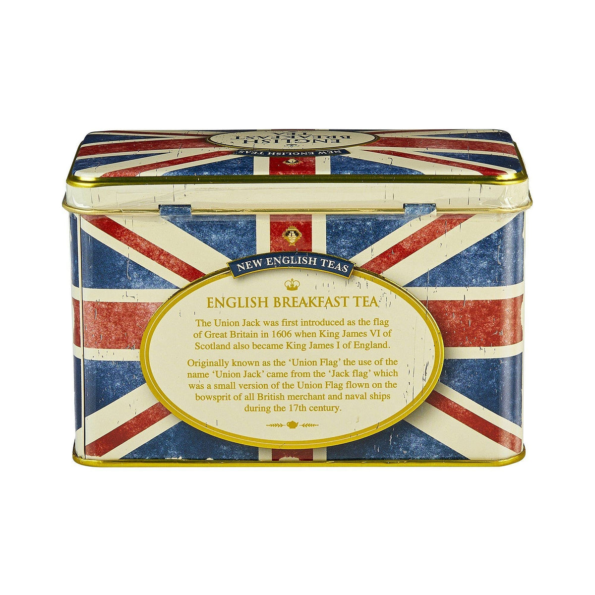 New English Teas steaming cup with English Breakfast aroma