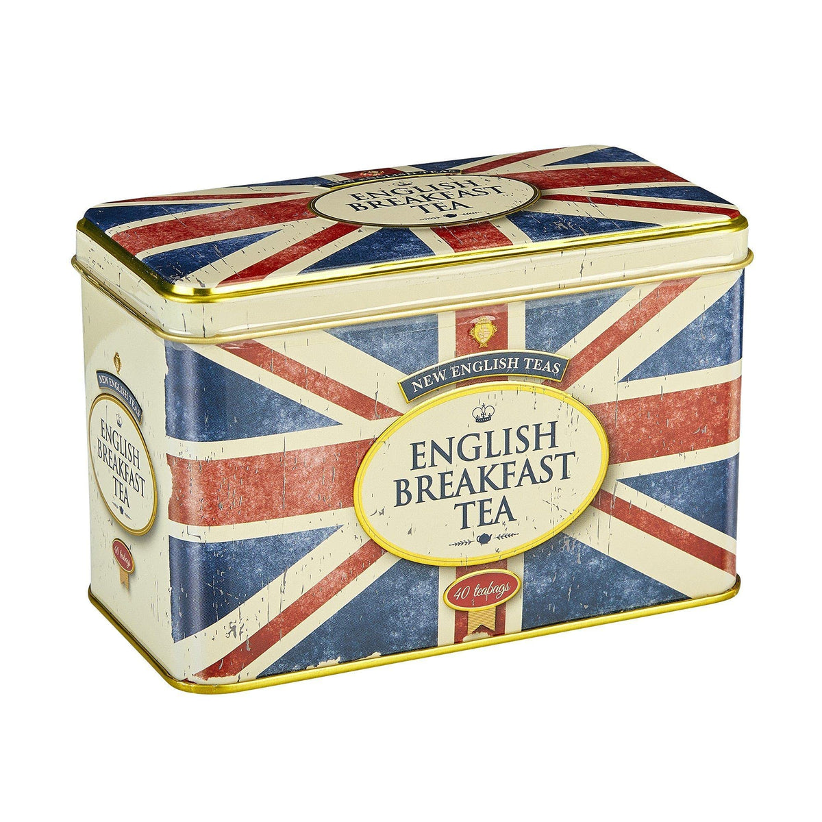 New English Teas Union Jack tin as a British souvenir gift idea
