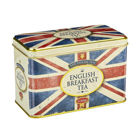 New English Teas Union Jack tin as a British souvenir gift idea