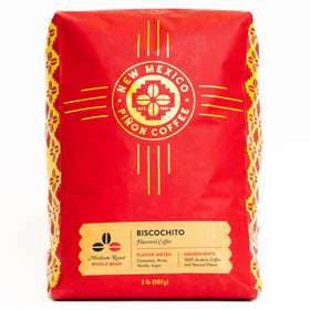 New Mexico Piñon Coffee Biscochito whole bean 2 lb bag ready to brew