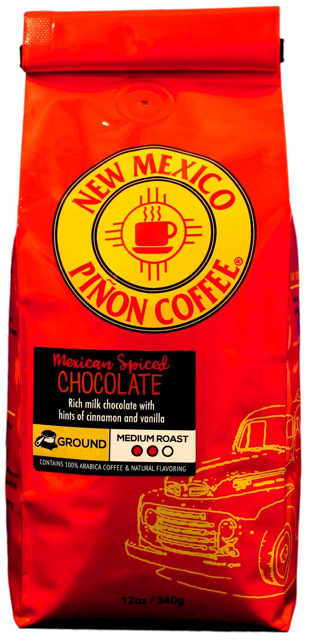New Mexico Piñon Coffee bag with Mexican Spiced Chocolate aroma for home ritual