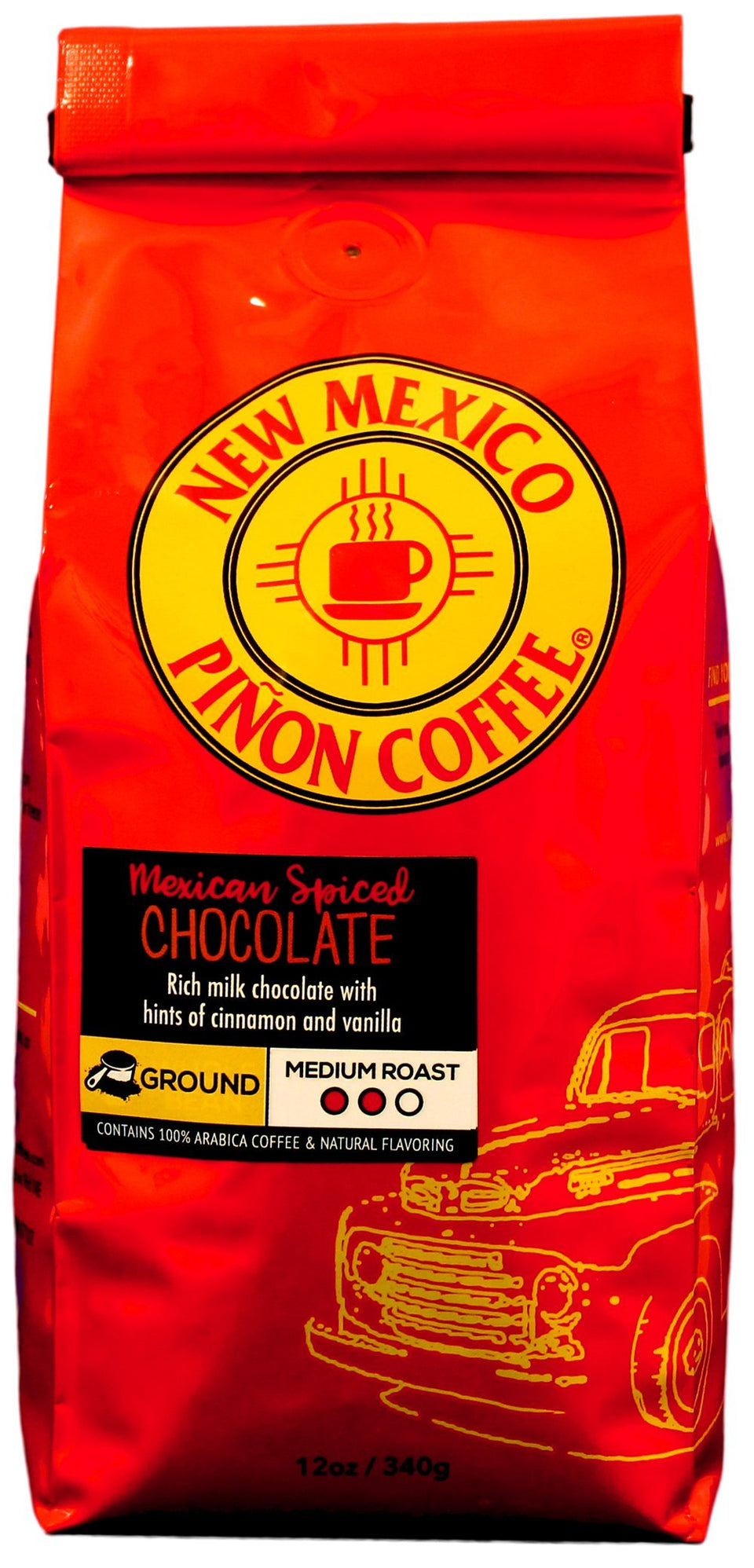 New Mexico Piñon Coffee bag with Mexican Spiced Chocolate aroma for home ritual