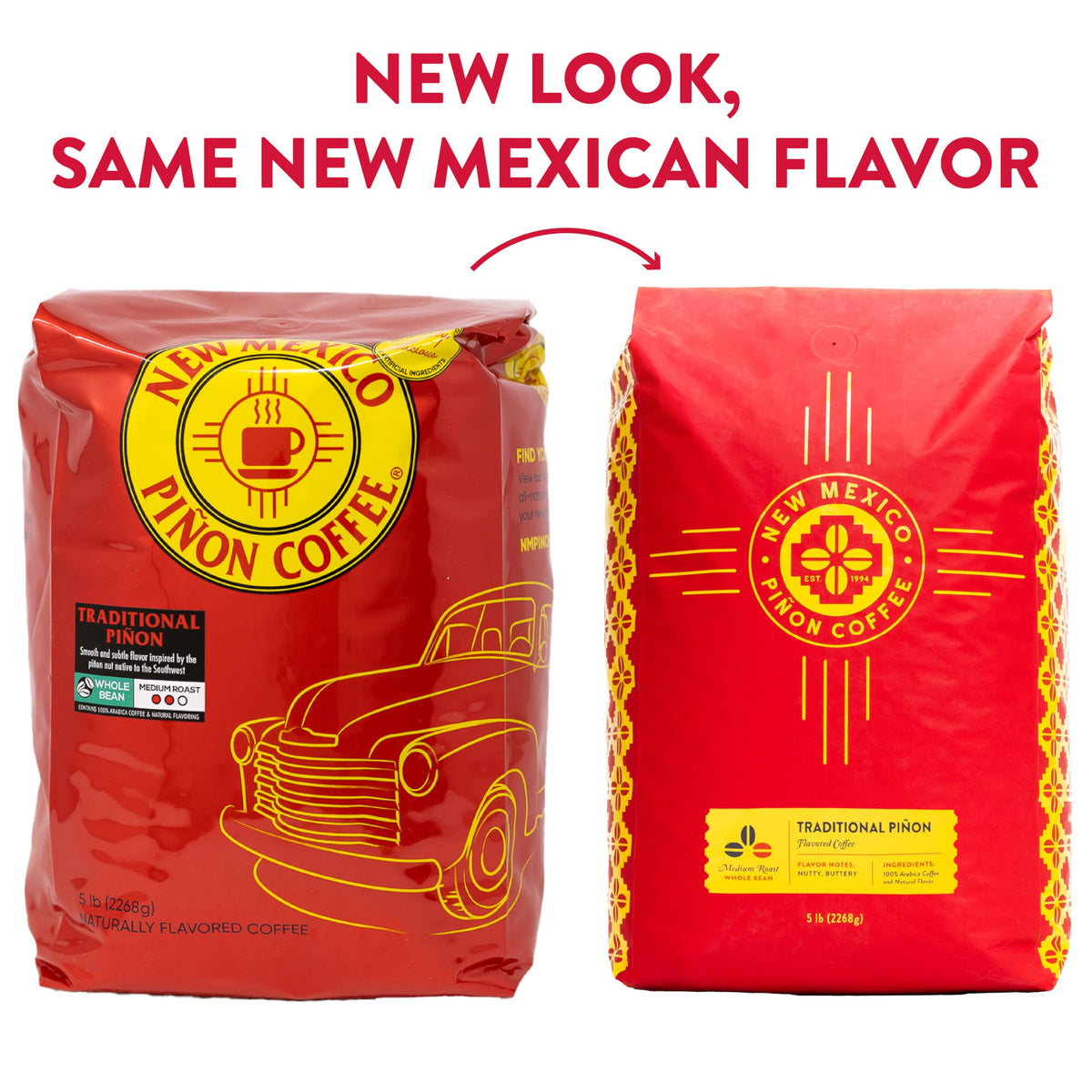 New Mexico Pinon Coffee landscape evokes New Mexico heritage and scenery.