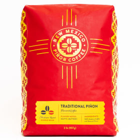 New Mexico Pinon Coffee traditional pinon whole bean 2lb front shows authentic flavor