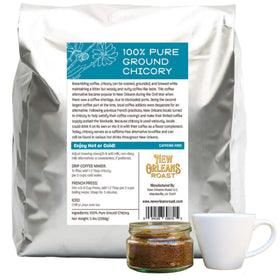 New Orleans Roast Pure French Chicory 5lb bag, ready for caffeine-free brewing.