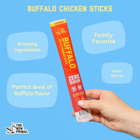 New Primal buffalo-chicken-stick, gluten-free and sugar-free option.