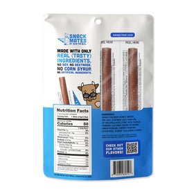 New Primal Snack Mates Beef & Honey Sticks shown as individually wrapped for on-the-go snacking